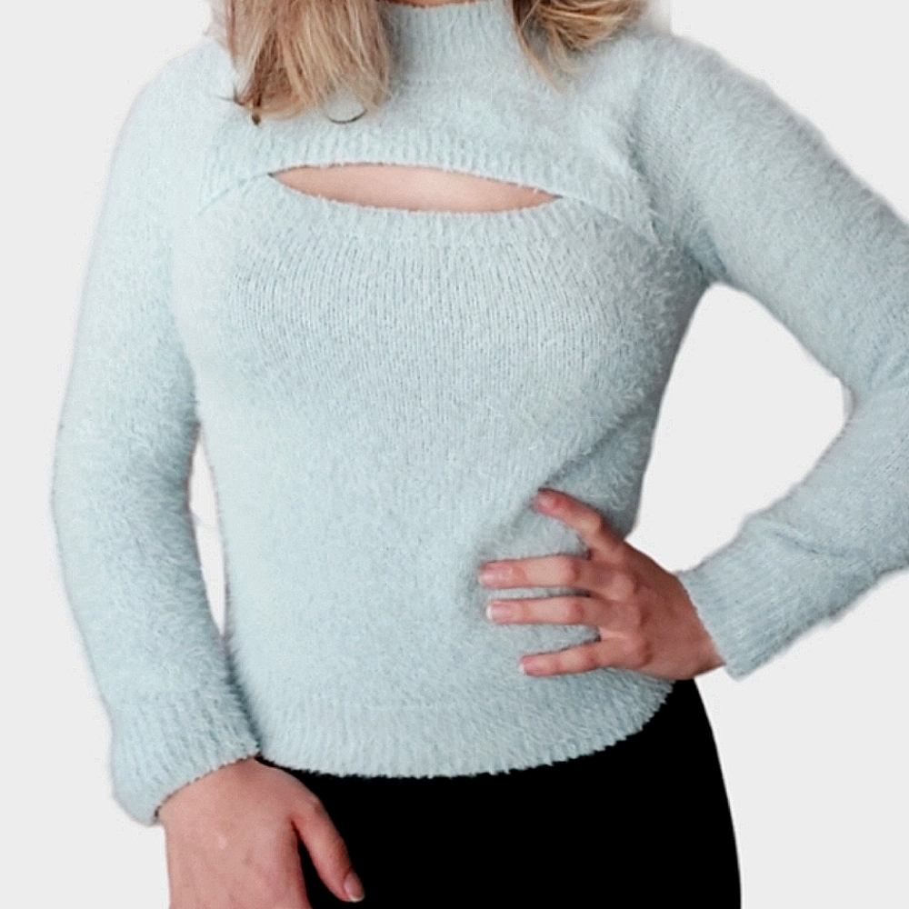 Sweet and Sinful Baby Blue Sweater Size XS